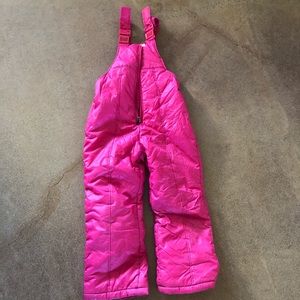 London Fog Ski Bibs hot pink